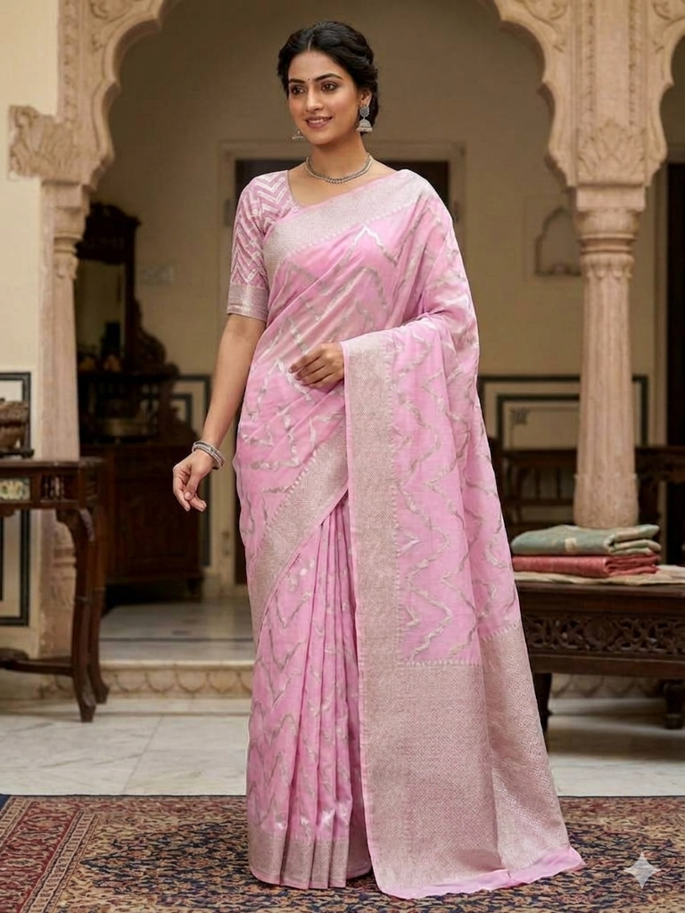 Pure Banarasi Crape Georgette Saree