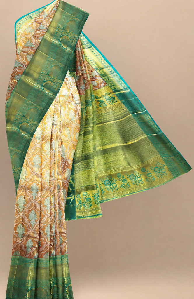 Exotic Orange Kanchipuram Silk Saree