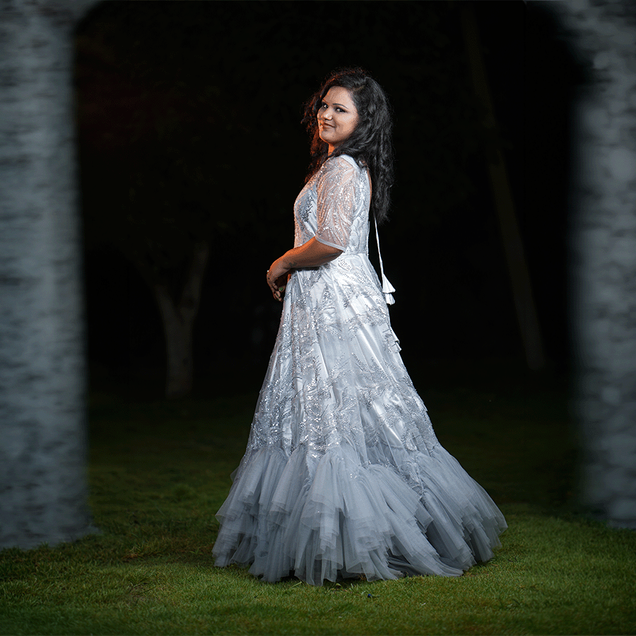 Grey Beats Ball Gown