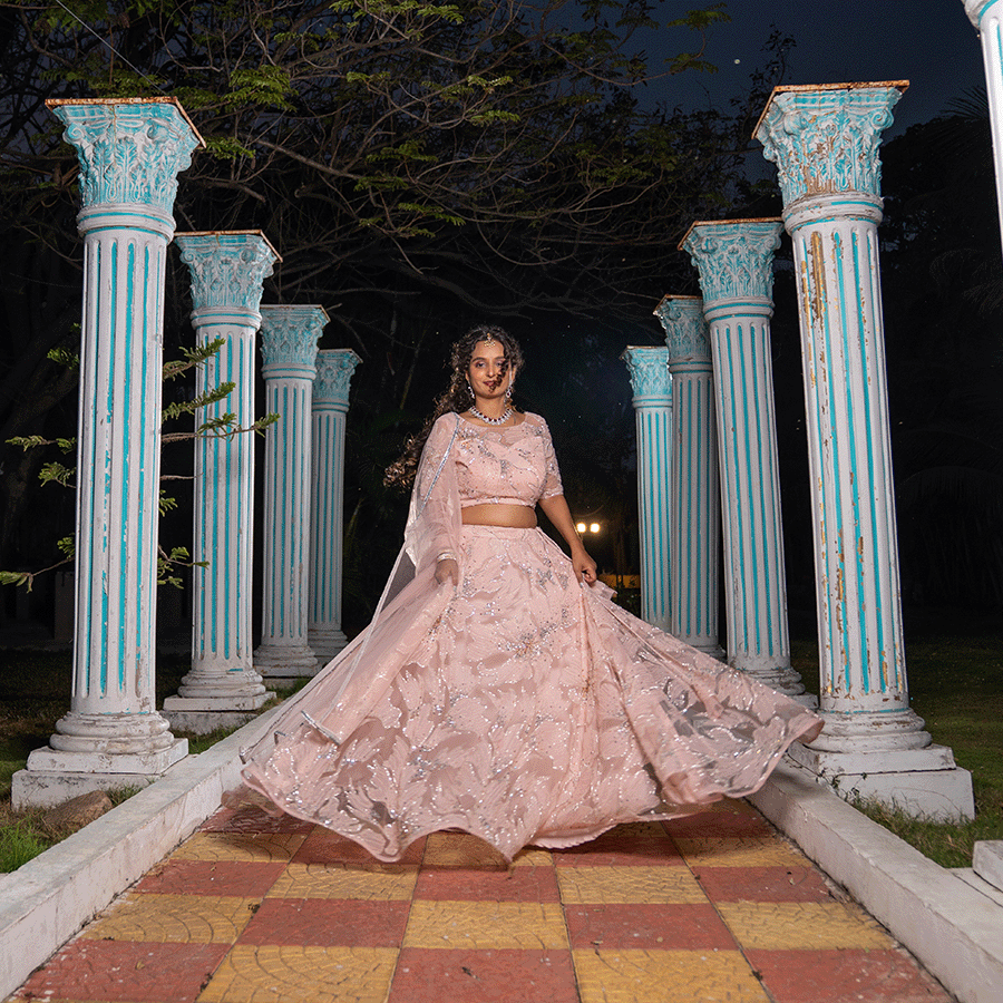 Light Pink Designer lehenga
