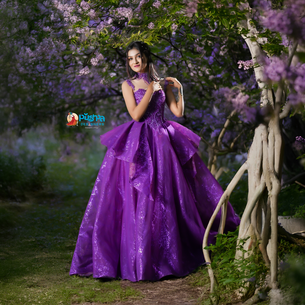 Violet Heavy Princes Gown