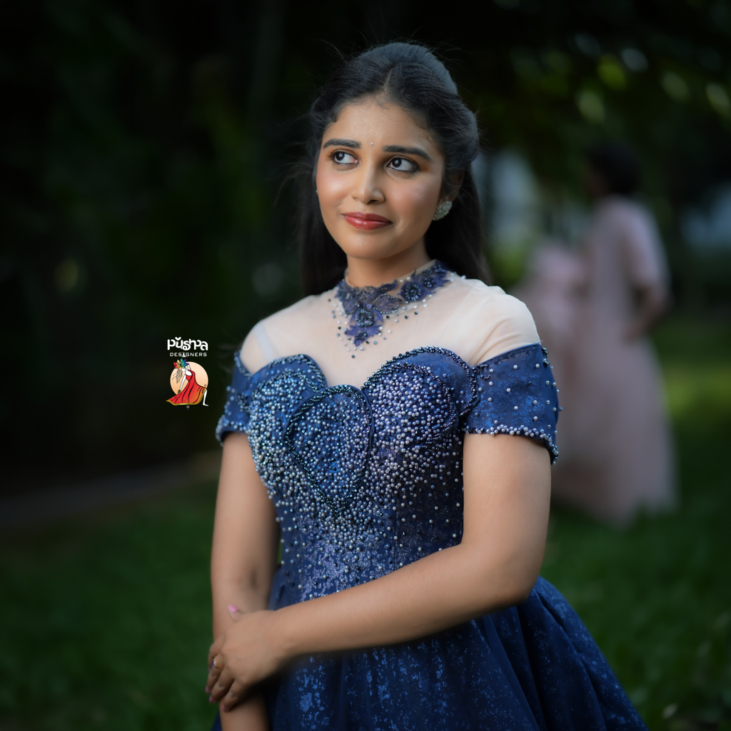 Navy Blue Princes Gown