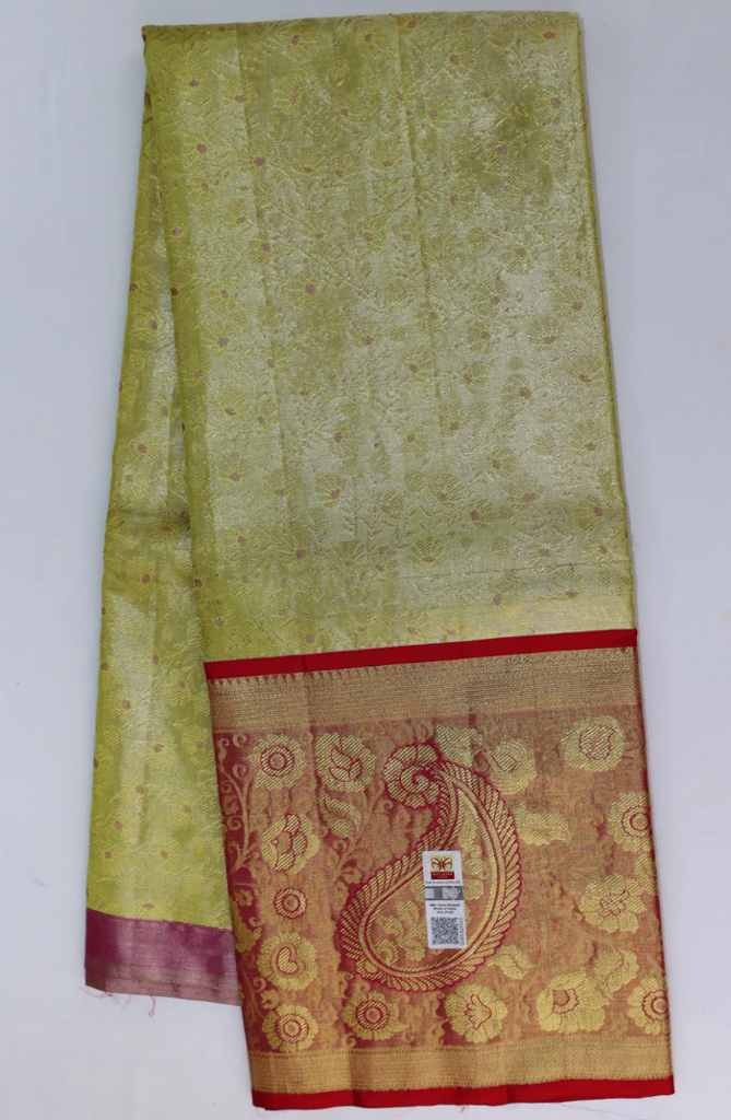 Classy Mustard Yellow Kanchipuram Pattu Pavada