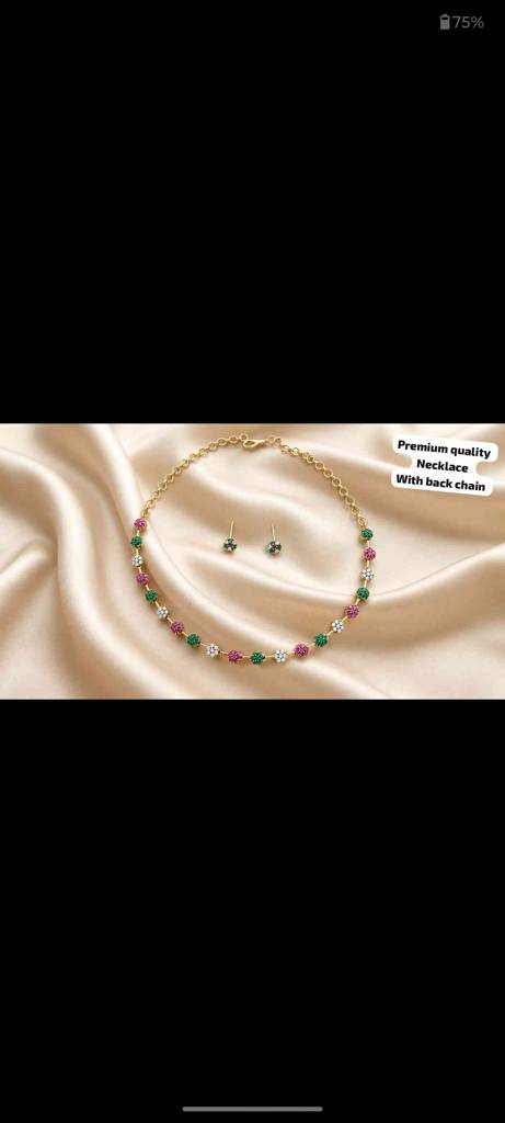 Pushparaaga necklace