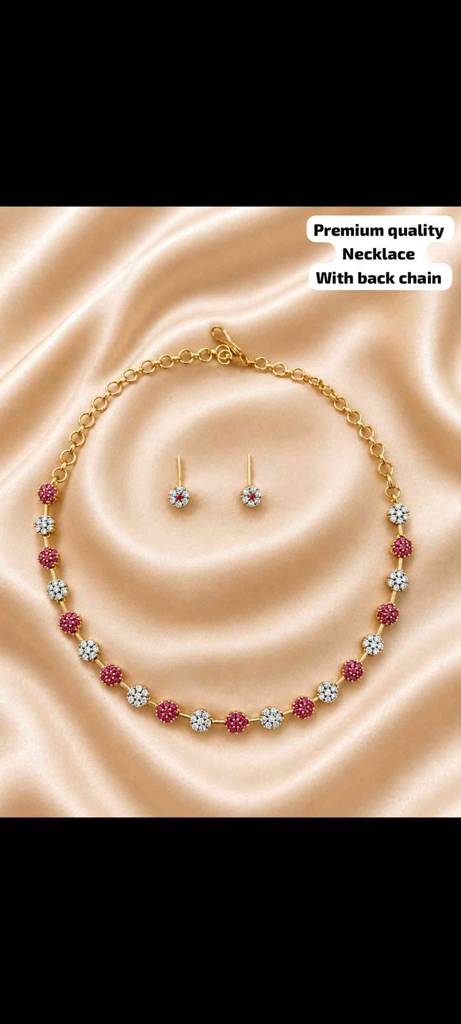 Pushparaaga necklace
