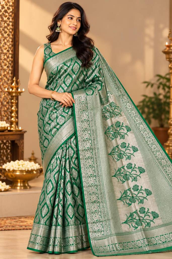 Green Kanchi Pattu Saree