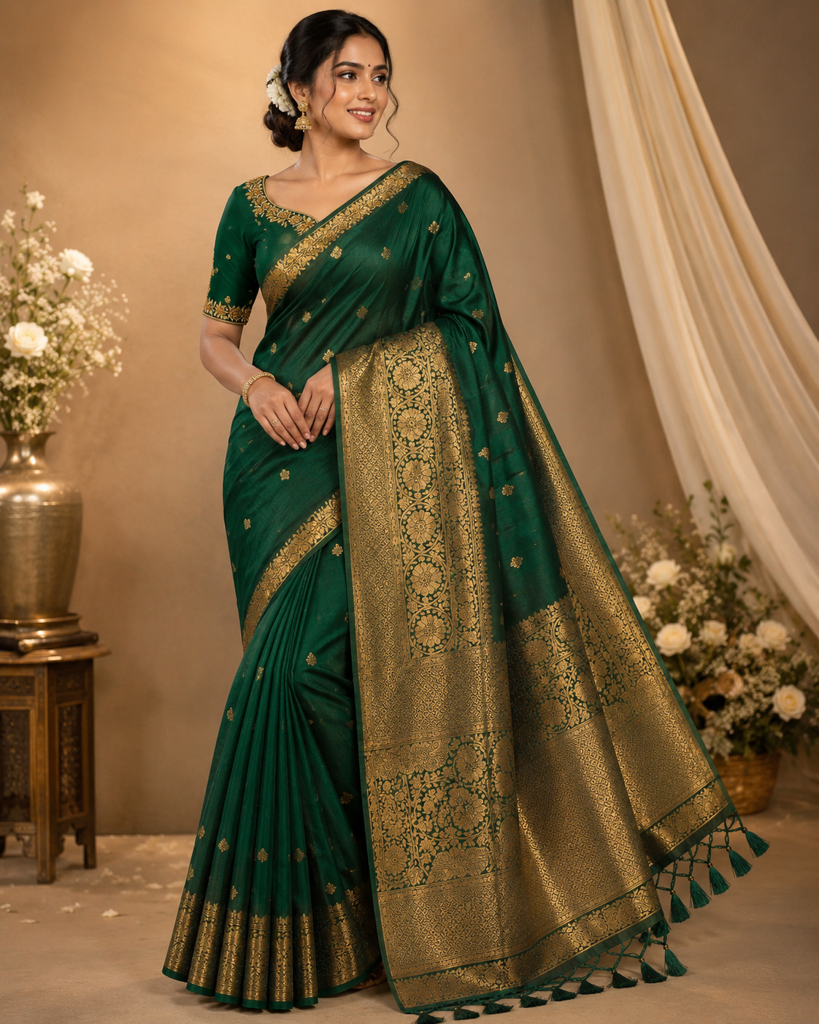 Green Color Maggam Blouse 