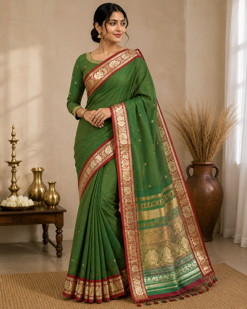 Rich Pallu Cotten Sarees
