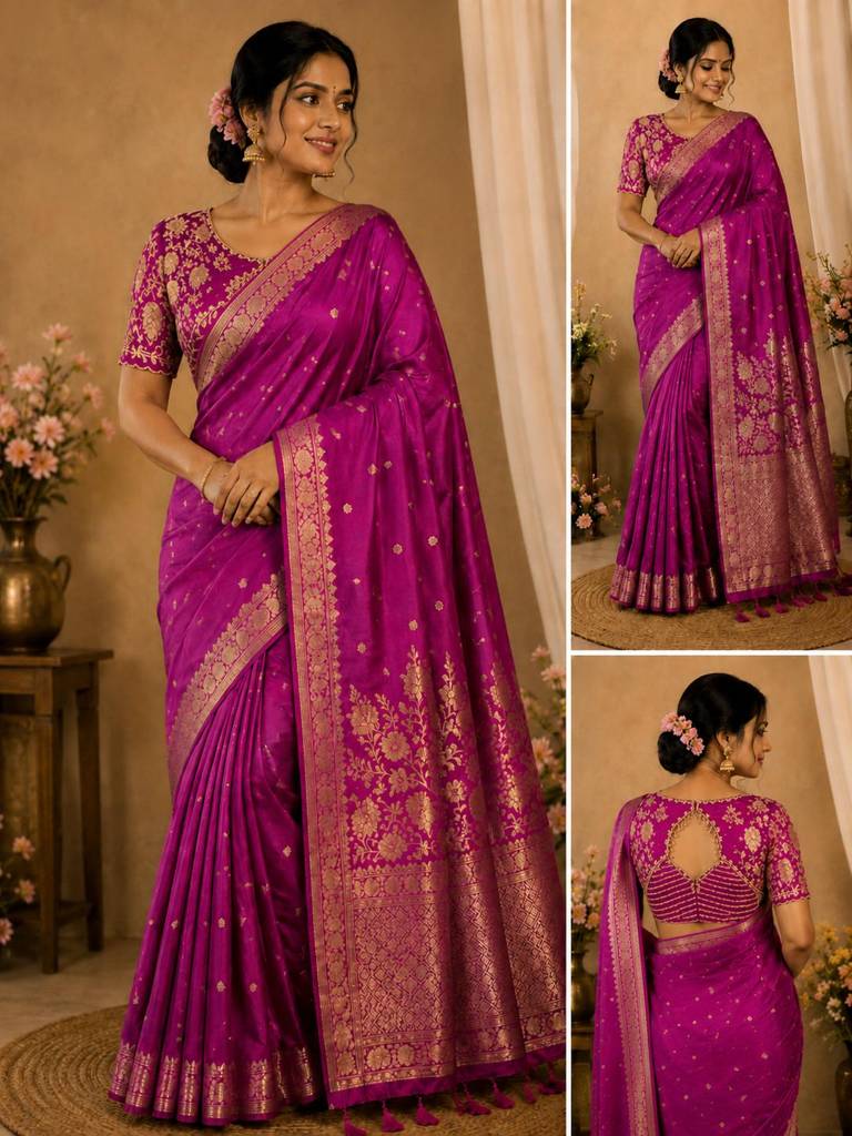 Zardosi work blouse on raw silk