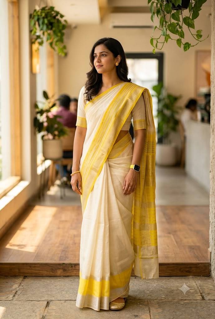 Premium Mangalagiri Pattu Nara Brahmani Saree with Silver Zari Border  Sarees