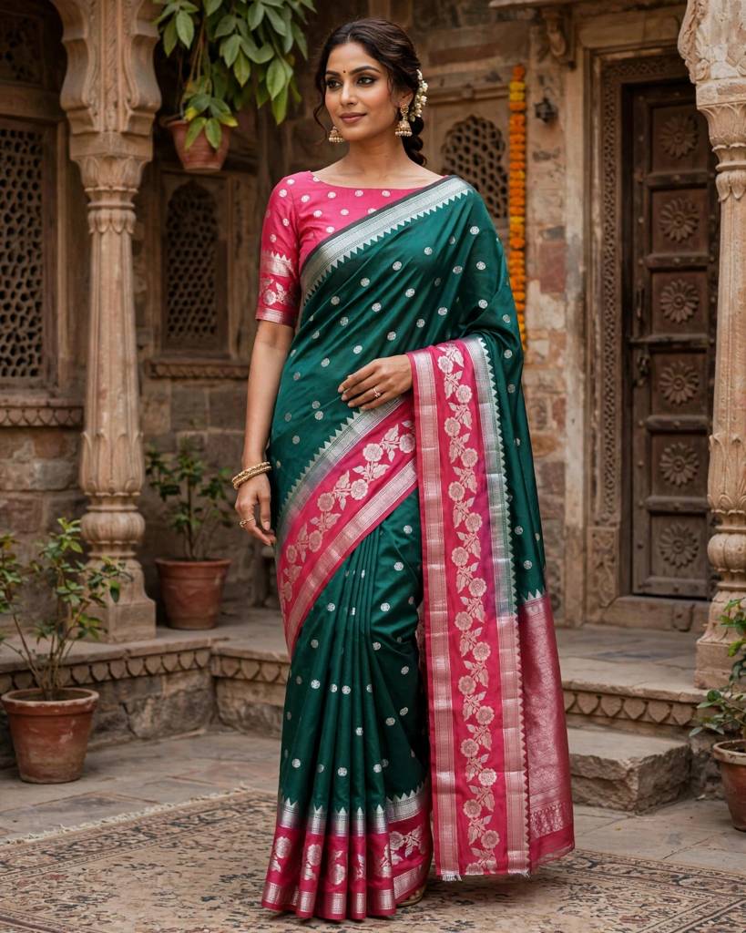Dupion silk saree 