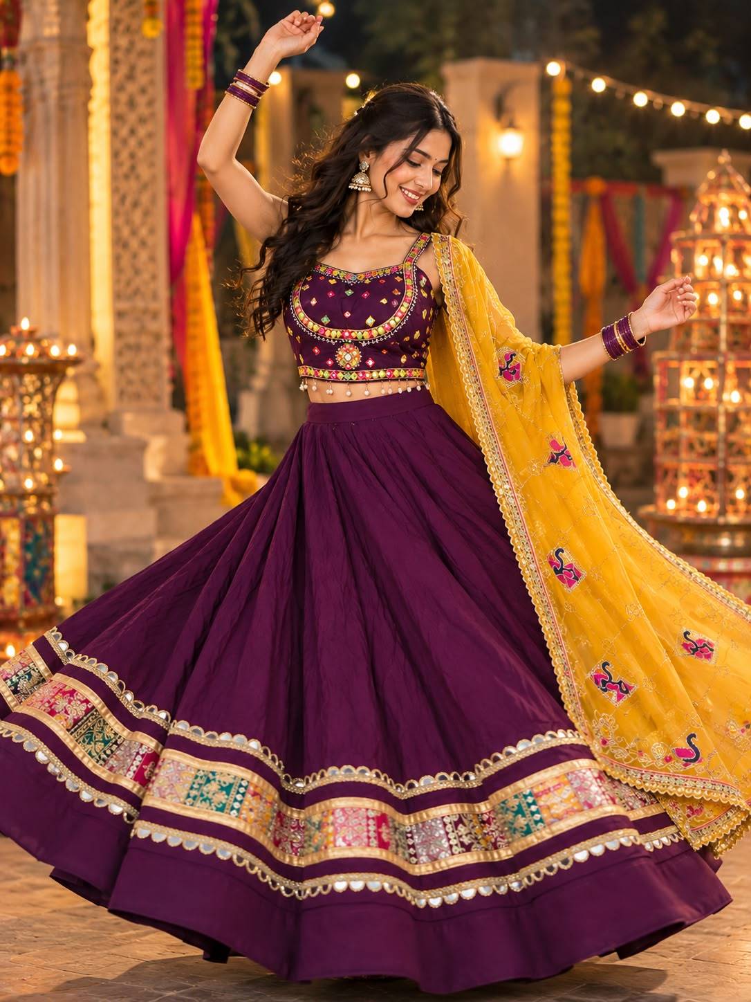 Navratri Special Dandiya Event Dress Chaniya Choli with Dupatta