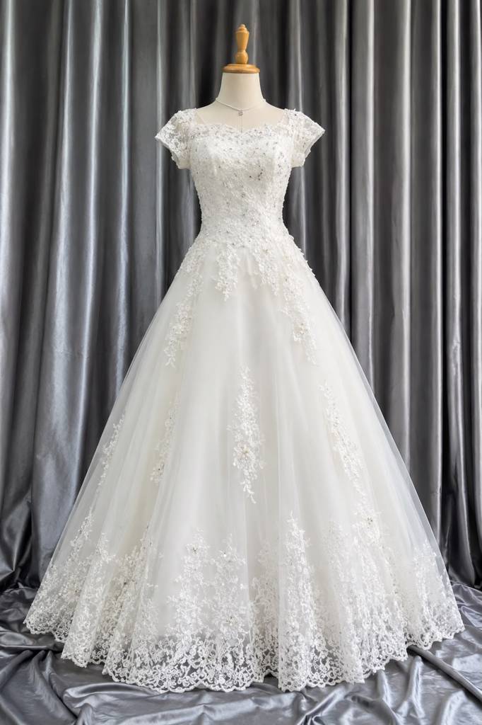 White Christian Wedding Gown